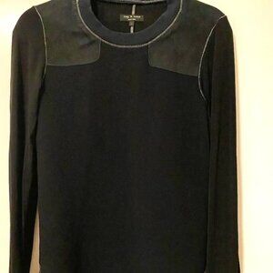 Long Sleeve with Suede Shoulders